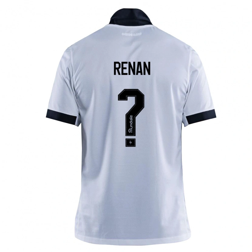 Danxen Mujer Camiseta Renan #0 Blanco Negro 2ª Equipación 2026/27 La Camisa