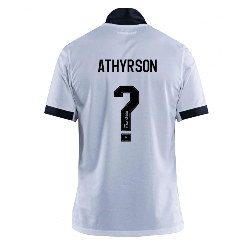 Danxen Mujer Camiseta Athyrson #0 Blanco Negro 2ª Equipación 2026/27 La Camisa
