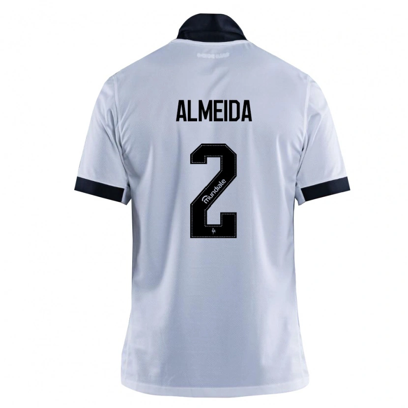 Danxen Mujer Camiseta Samuel Almeida #2 Blanco Negro 2ª Equipación 2026/27 La Camisa