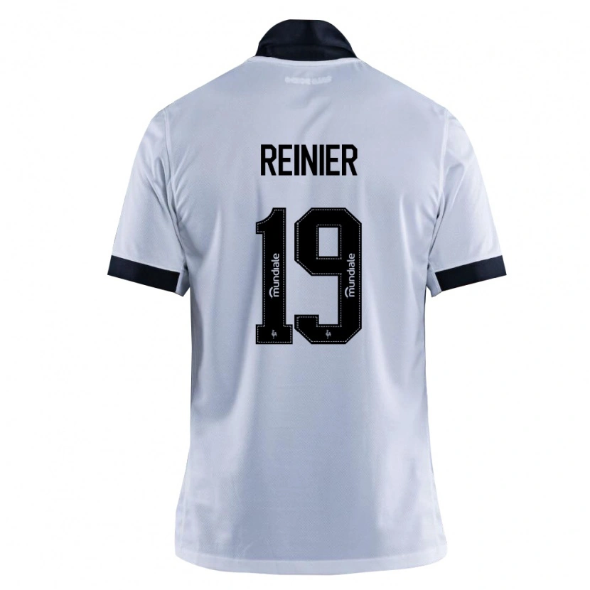 Danxen Mujer Camiseta Reinier Jesus Carvalho #19 Blanco Negro 2ª Equipación 2026/27 La Camisa