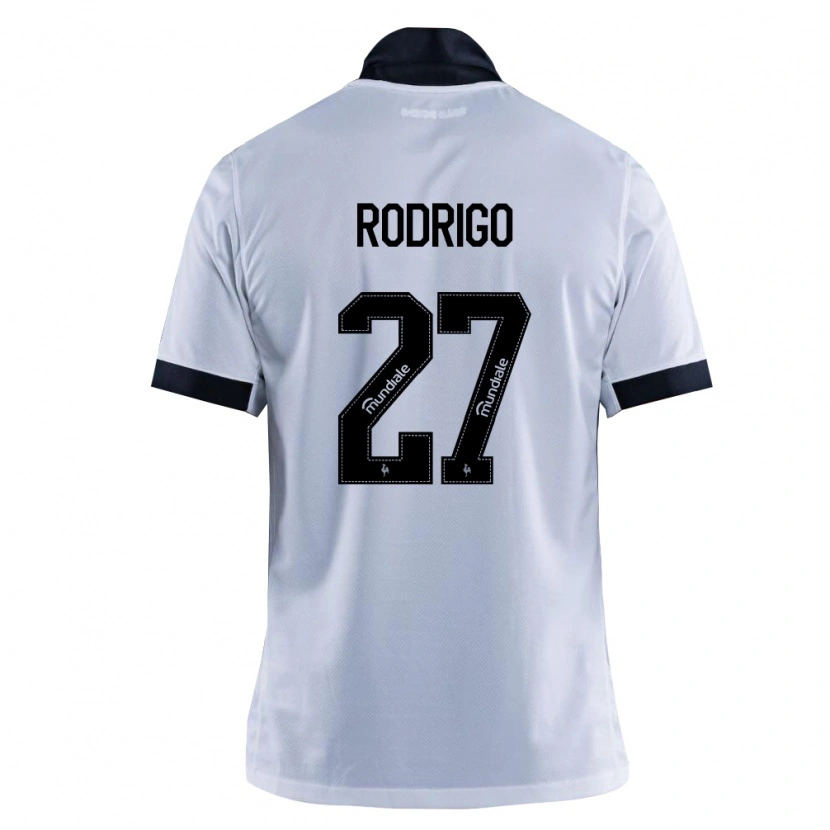 Danxen Mujer Camiseta Kauã Rodrigo #27 Blanco Negro 2ª Equipación 2026/27 La Camisa