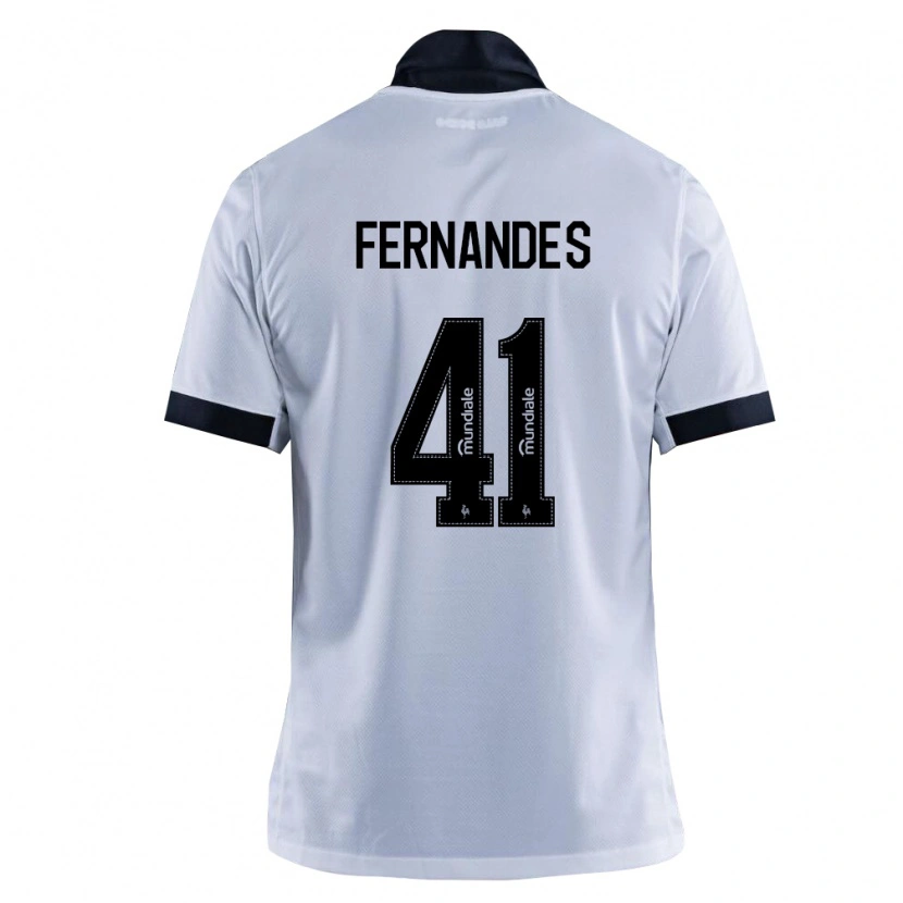 Danxen Mujer Camiseta Murillo Fernandes #41 Blanco Negro 2ª Equipación 2026/27 La Camisa