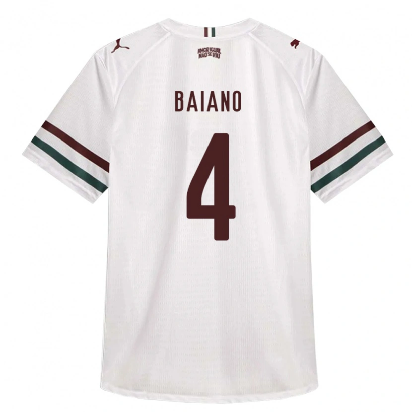 Danxen Mujer Camiseta Caíque Baiano #4 Blanco Verde Borgoña 2ª Equipación 2026/27 La Camisa