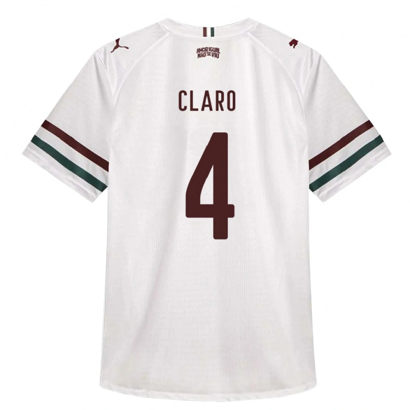 Danxen Mujer Camiseta Luccas Claro #4 Blanco Verde Borgoña 2ª Equipación 2026/27 La Camisa