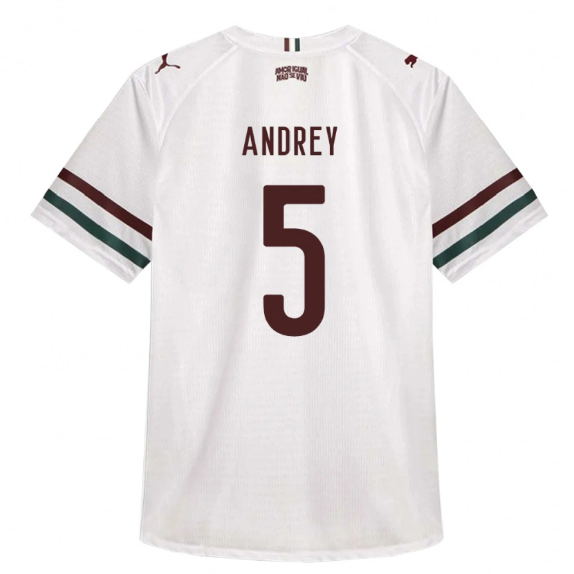 Danxen Mujer Camiseta Andrey Oliveira Carneiro #5 Blanco Verde Borgoña 2ª Equipación 2026/27 La Camisa