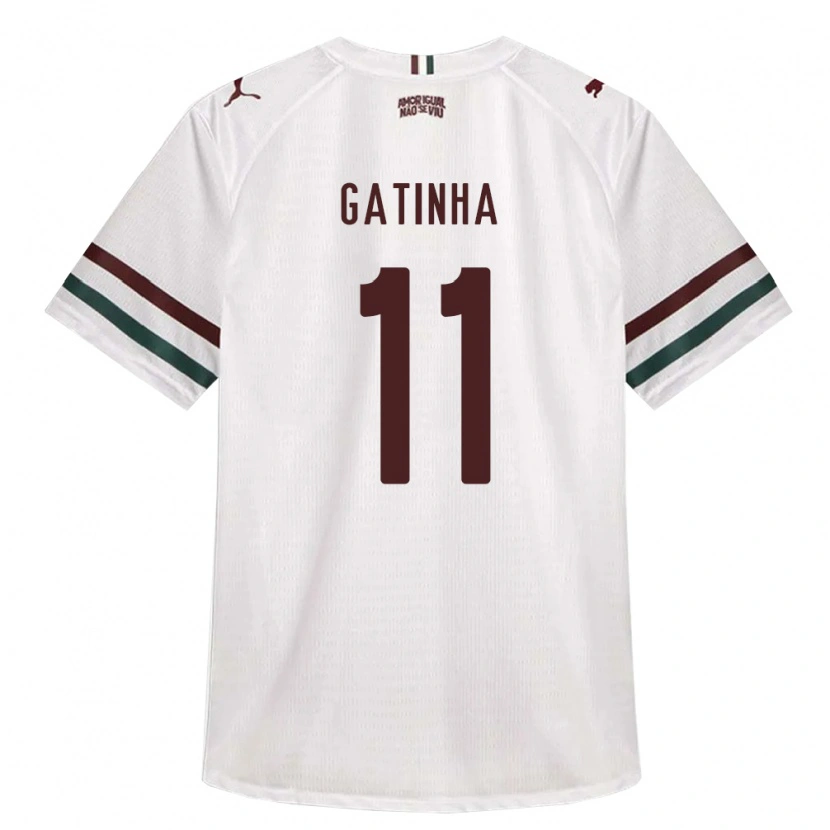 Danxen Mujer Camiseta Zé Gatinha #11 Blanco Verde Borgoña 2ª Equipación 2026/27 La Camisa