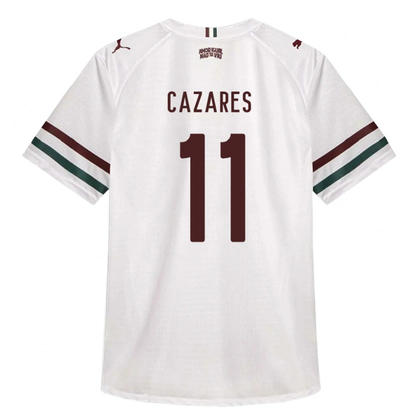 Danxen Mujer Camiseta Juan Cazares #11 Blanco Verde Borgoña 2ª Equipación 2026/27 La Camisa