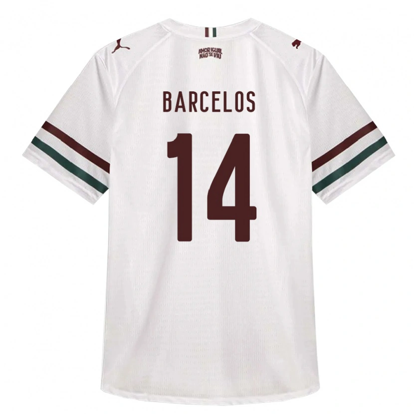 Danxen Mujer Camiseta Danilo Barcelos #14 Blanco Verde Borgoña 2ª Equipación 2026/27 La Camisa