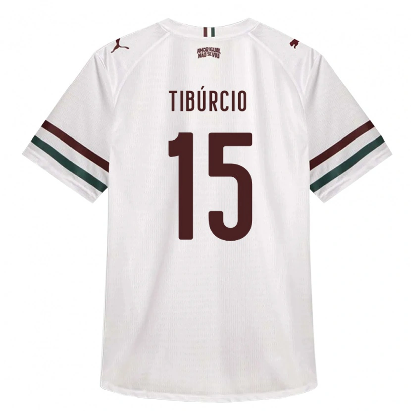 Danxen Mujer Camiseta Brenno Tibúrcio #15 Blanco Verde Borgoña 2ª Equipación 2026/27 La Camisa