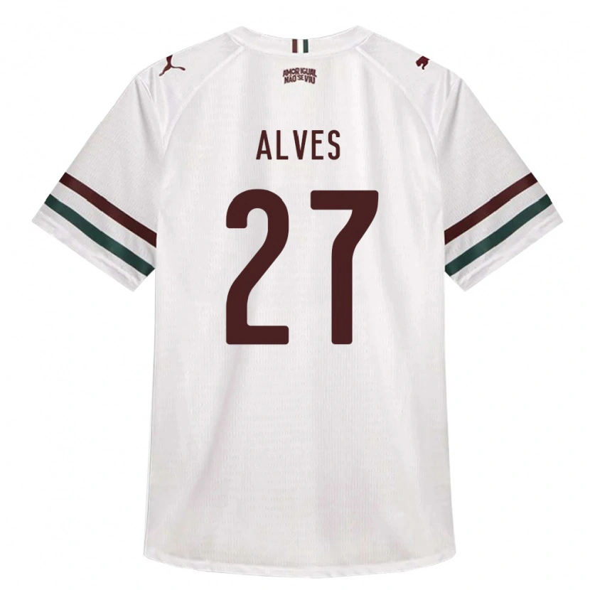 Danxen Mujer Camiseta Felipe Alves #27 Blanco Verde Borgoña 2ª Equipación 2026/27 La Camisa