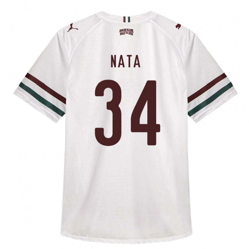Danxen Mujer Camiseta Wesley Natã #34 Blanco Verde Borgoña 2ª Equipación 2026/27 La Camisa
