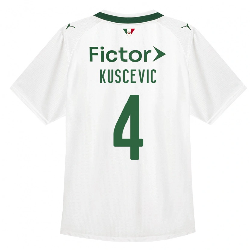 Danxen Mujer Camiseta Benjamin Kuscevic #4 Verde Blanco 2ª Equipación 2026/27 La Camisa