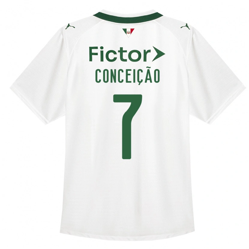 Danxen Mujer Camiseta Eduardo Conceição #7 Verde Blanco 2ª Equipación 2026/27 La Camisa