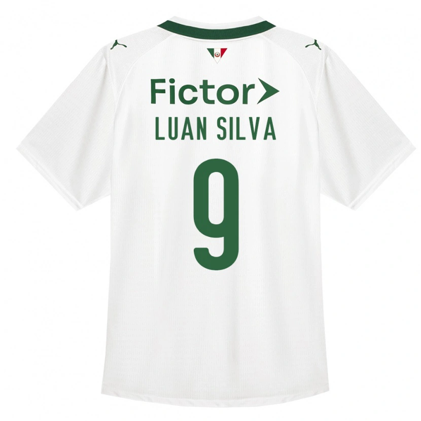 Danxen Mujer Camiseta Luan Silva #9 Verde Blanco 2ª Equipación 2026/27 La Camisa