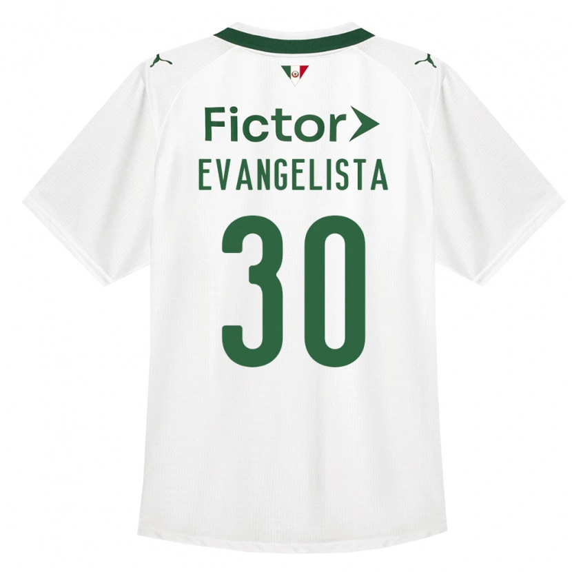 Danxen Mujer Camiseta Lucas Evangelista #30 Verde Blanco 2ª Equipación 2026/27 La Camisa