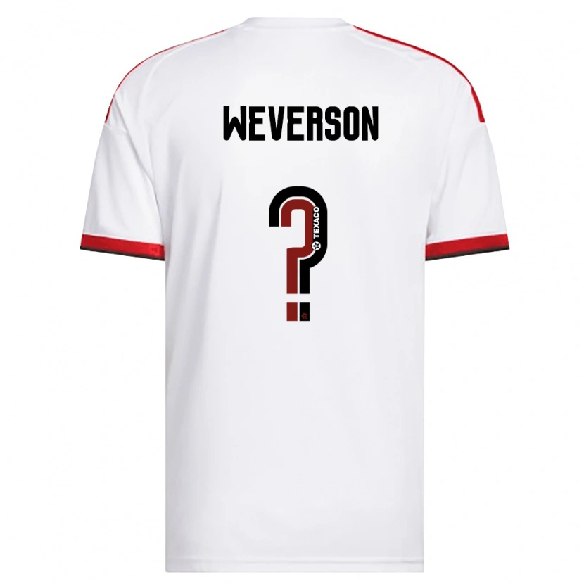 Danxen Mujer Camiseta Weverson Guilherme Mendes Da Silva De Amorim Moreira #0 Blanco Rojo Negro 2ª Equipación 2026/27 La Camisa