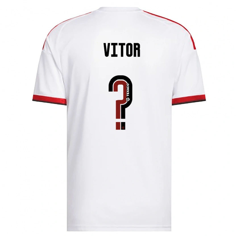 Danxen Mujer Camiseta João Vitor #0 Blanco Rojo Negro 2ª Equipación 2026/27 La Camisa