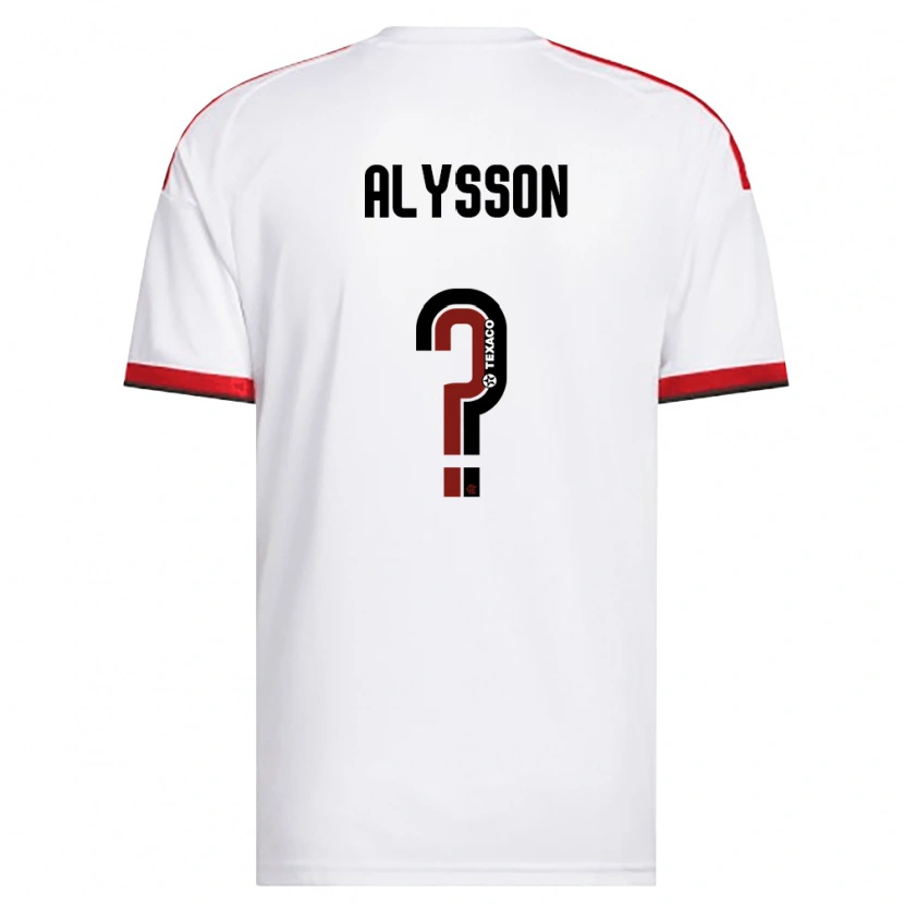 Danxen Mujer Camiseta Alysson #0 Blanco Rojo Negro 2ª Equipación 2026/27 La Camisa