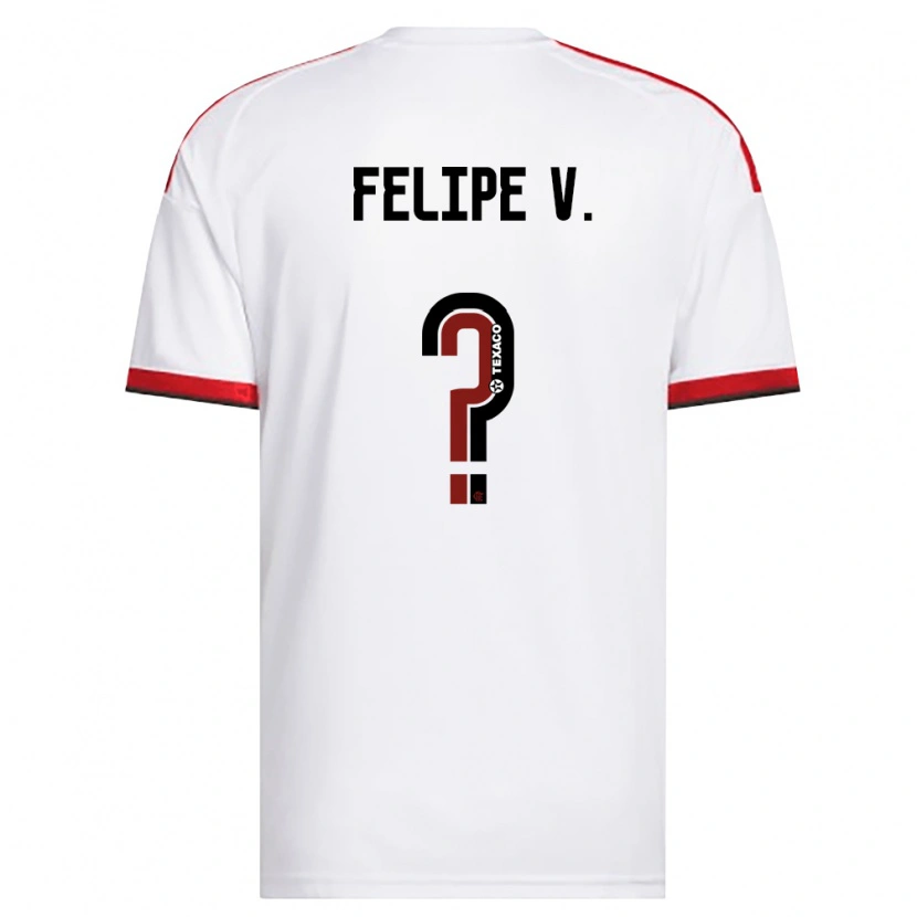 Danxen Mujer Camiseta Felipe Vieira #0 Blanco Rojo Negro 2ª Equipación 2026/27 La Camisa