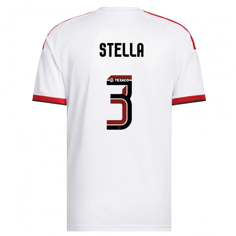 Danxen Mujer Camiseta Stella #3 Blanco Rojo Negro 2ª Equipación 2026/27 La Camisa
