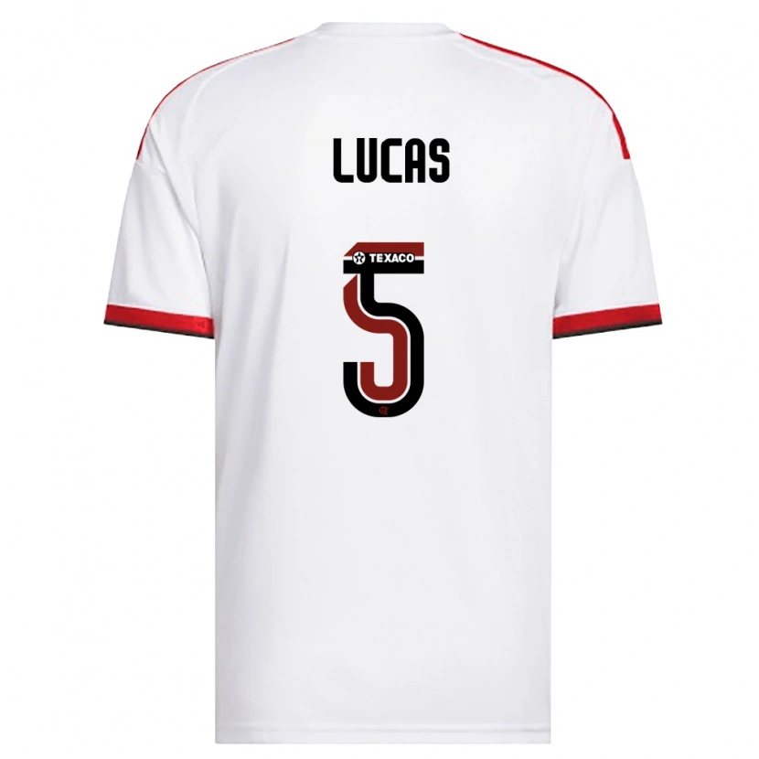 Danxen Mujer Camiseta Rayan Lucas #5 Blanco Rojo Negro 2ª Equipación 2026/27 La Camisa