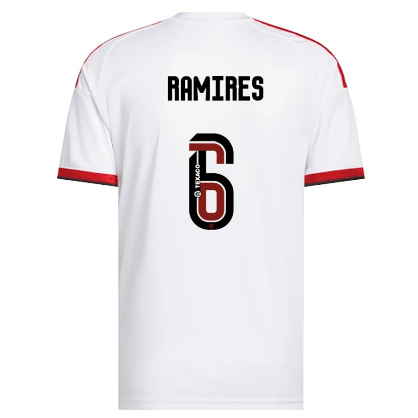 Danxen Mujer Camiseta Gustavo Rodrigues Nunes #6 Blanco Rojo Negro 2ª Equipación 2026/27 La Camisa