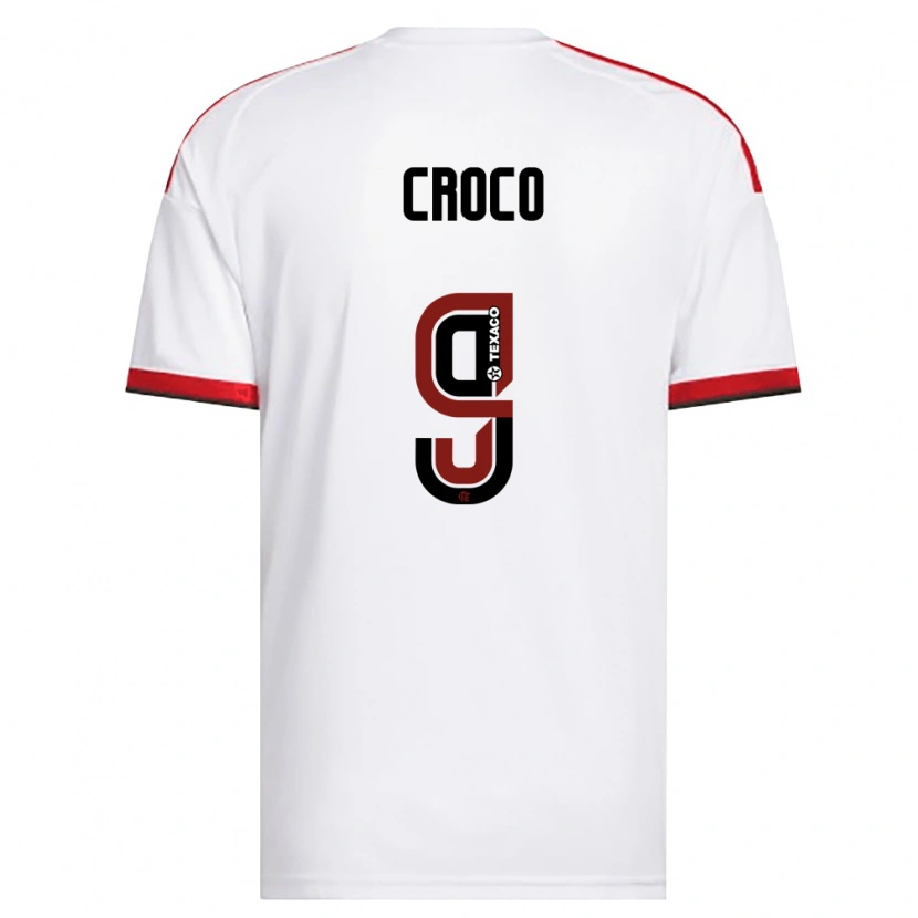 Danxen Mujer Camiseta Gabi Croco #9 Blanco Rojo Negro 2ª Equipación 2026/27 La Camisa
