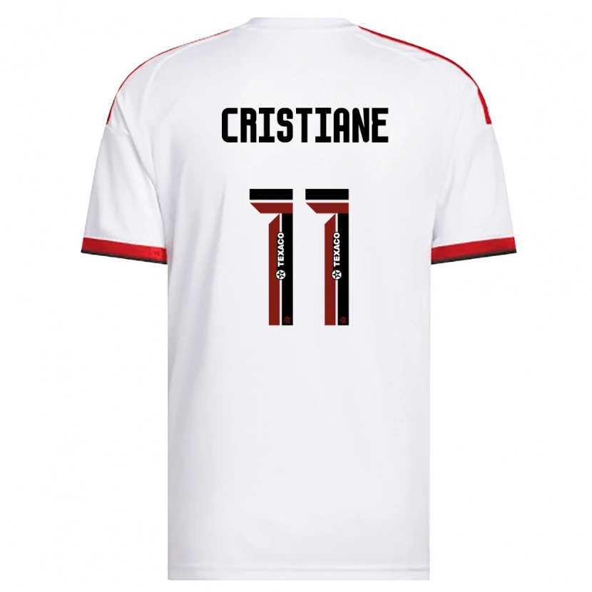 Danxen Mujer Camiseta Cristiane #11 Blanco Rojo Negro 2ª Equipación 2026/27 La Camisa