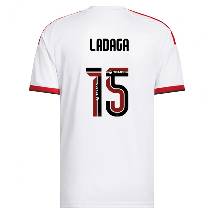 Danxen Mujer Camiseta Carol Ladaga #15 Blanco Rojo Negro 2ª Equipación 2026/27 La Camisa