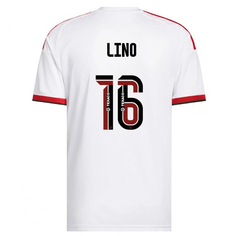 Danxen Mujer Camiseta Samuel Lino #16 Blanco Rojo Negro 2ª Equipación 2026/27 La Camisa