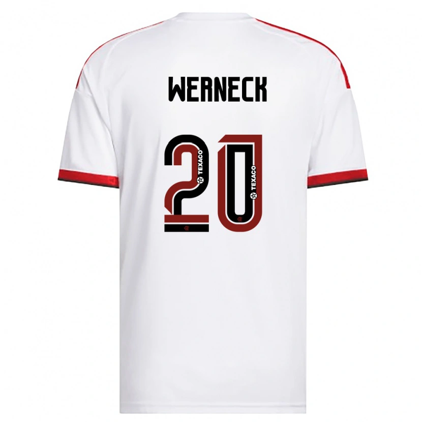 Danxen Mujer Camiseta Gabriel Werneck #20 Blanco Rojo Negro 2ª Equipación 2026/27 La Camisa
