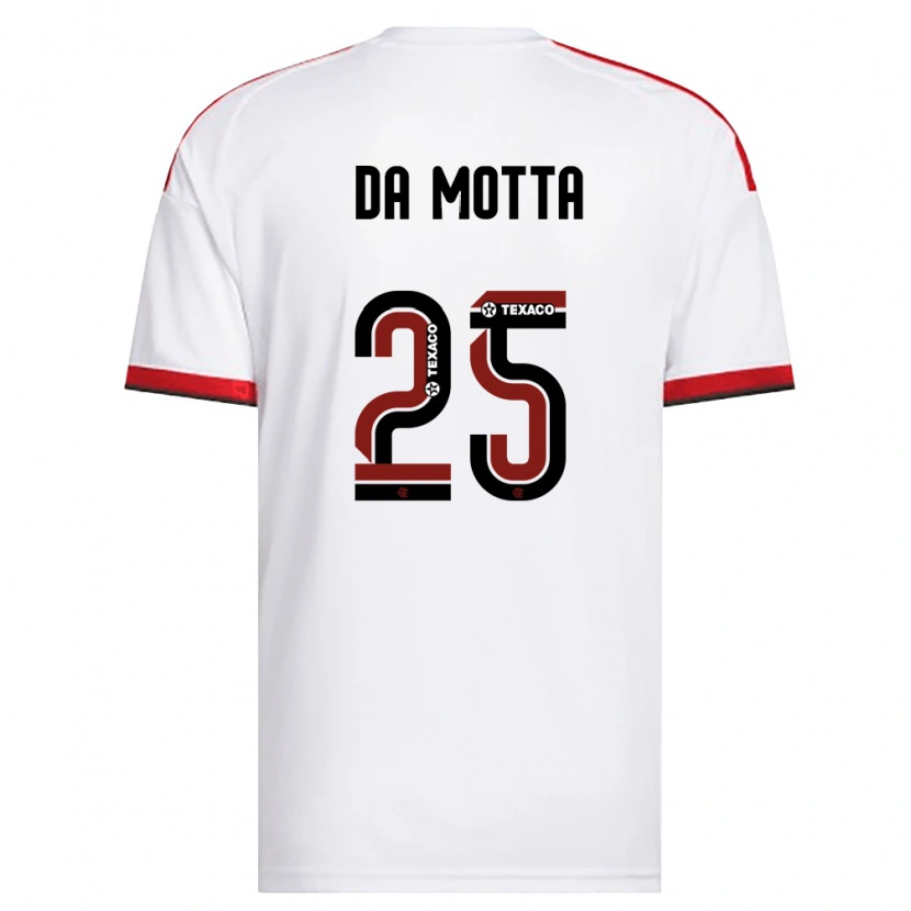 Danxen Mujer Camiseta Piris Da Motta #25 Blanco Rojo Negro 2ª Equipación 2026/27 La Camisa