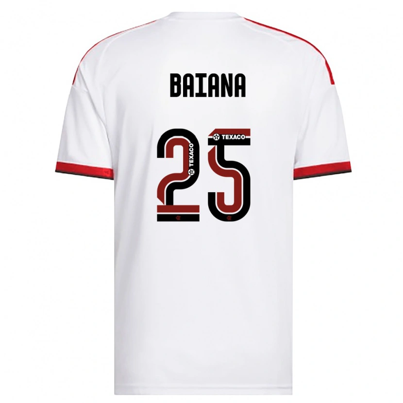 Danxen Mujer Camiseta Larissa Baiana #25 Blanco Rojo Negro 2ª Equipación 2026/27 La Camisa