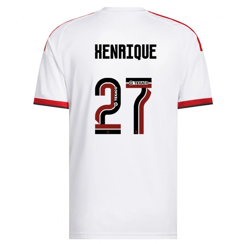Danxen Mujer Camiseta Bruno Henrique #27 Blanco Rojo Negro 2ª Equipación 2026/27 La Camisa