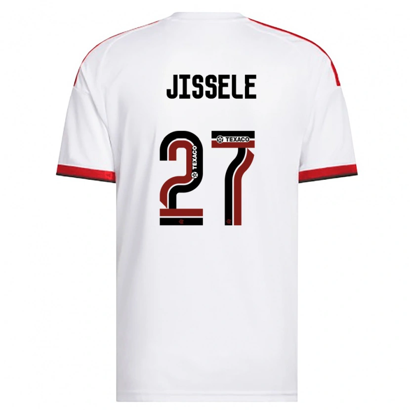 Danxen Mujer Camiseta Jissele #27 Blanco Rojo Negro 2ª Equipación 2026/27 La Camisa