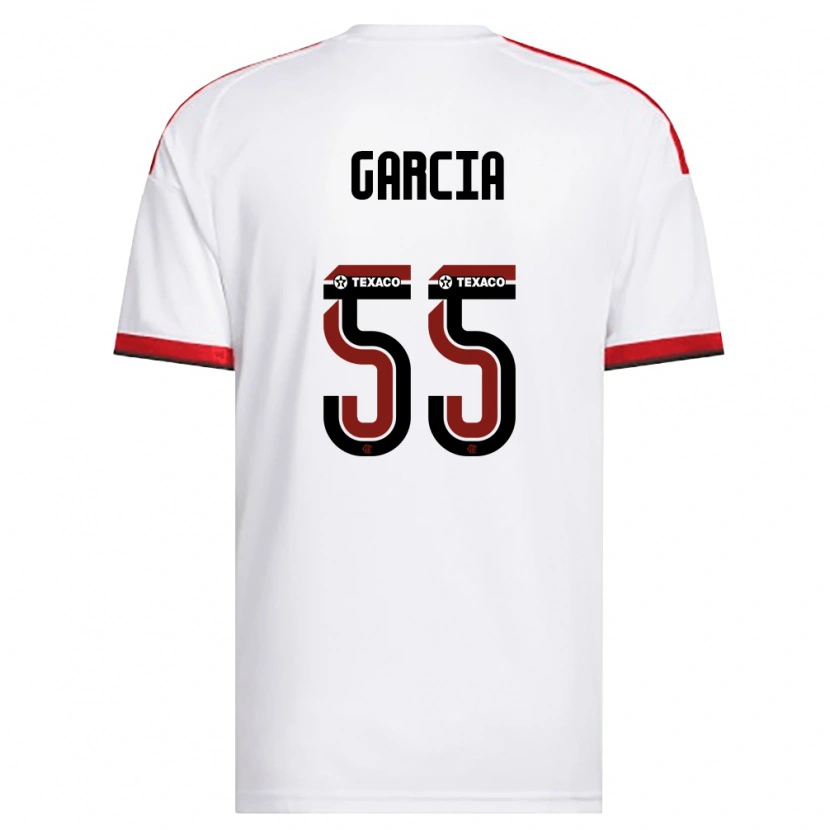 Danxen Mujer Camiseta Caio Garcia #55 Blanco Rojo Negro 2ª Equipación 2026/27 La Camisa
