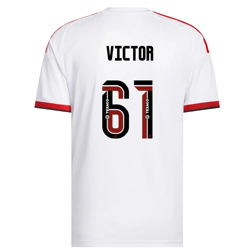 Danxen Mujer Camiseta João Souza #61 Blanco Rojo Negro 2ª Equipación 2026/27 La Camisa