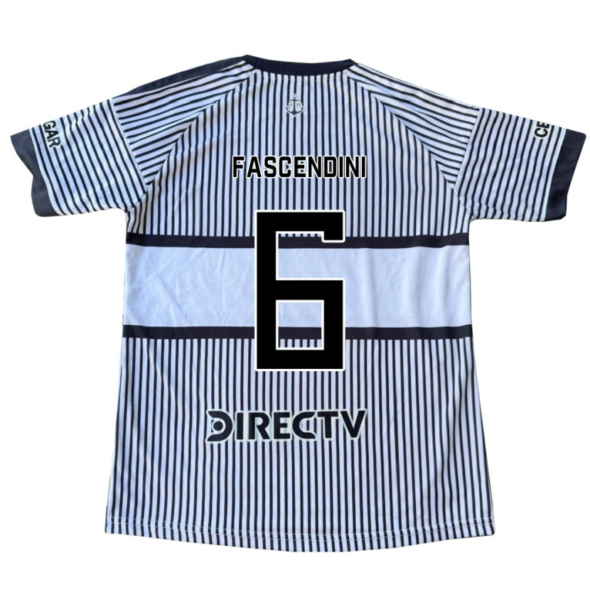 Danxen Mujer Camiseta Valentin Fascendini #6 Blanco Negro Amarillo 2ª Equipación 2026/27 La Camisa