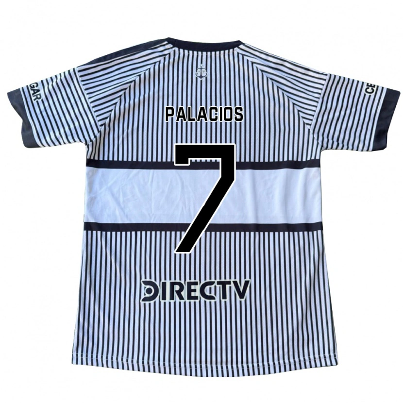 Danxen Mujer Camiseta Carlos Palacios #7 Blanco Negro Amarillo 2ª Equipación 2026/27 La Camisa