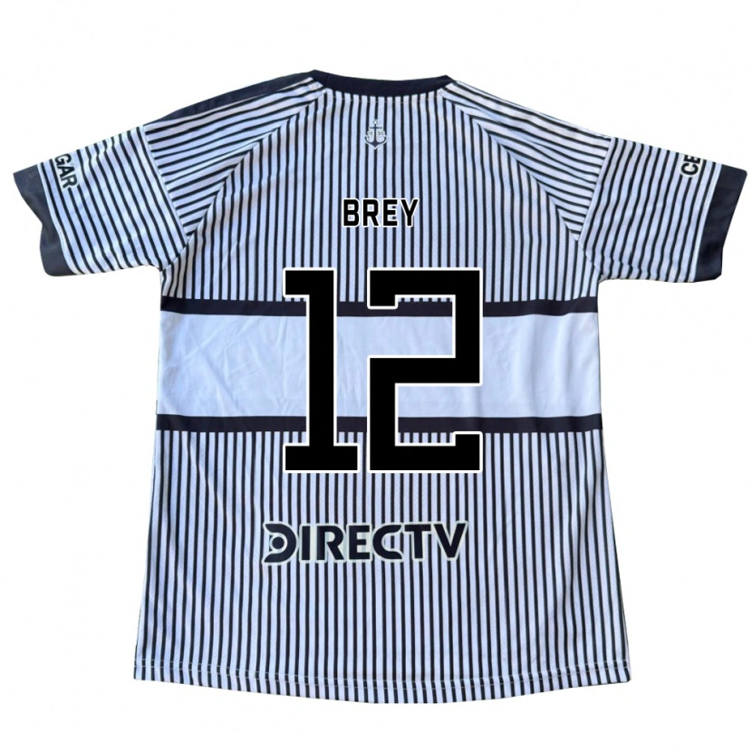 Danxen Mujer Camiseta Leandro Brey #12 Blanco Negro Amarillo 2ª Equipación 2026/27 La Camisa