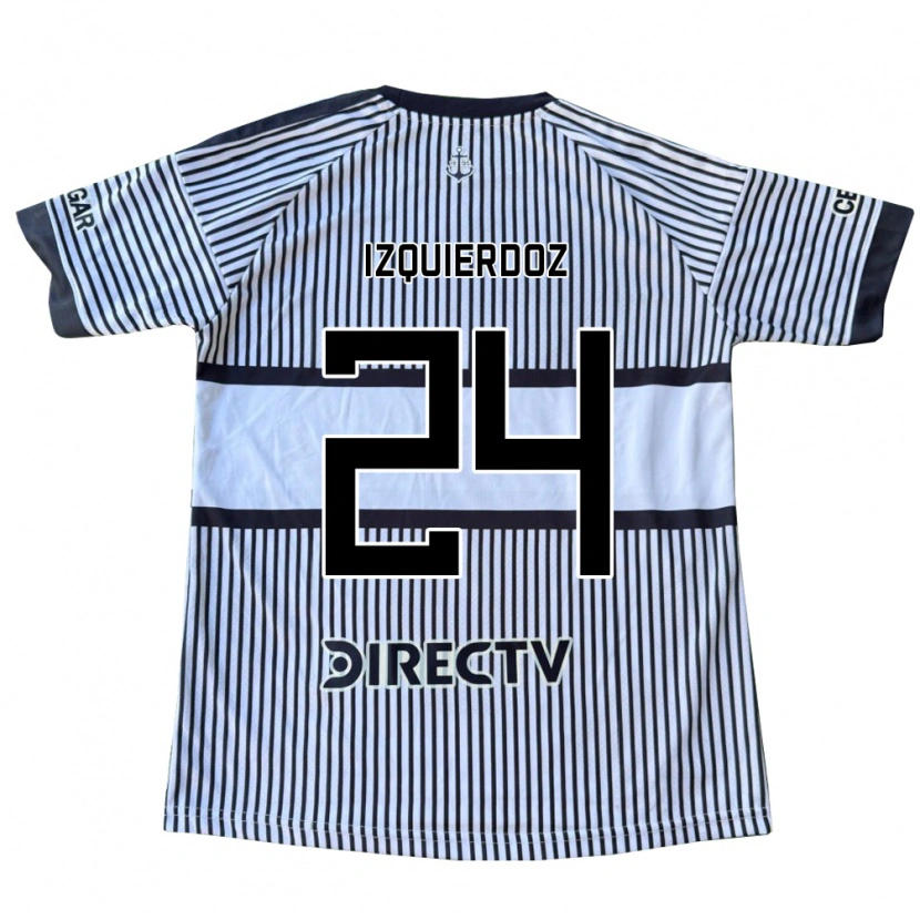 Danxen Mujer Camiseta Carlos Izquierdoz #24 Blanco Negro Amarillo 2ª Equipación 2026/27 La Camisa