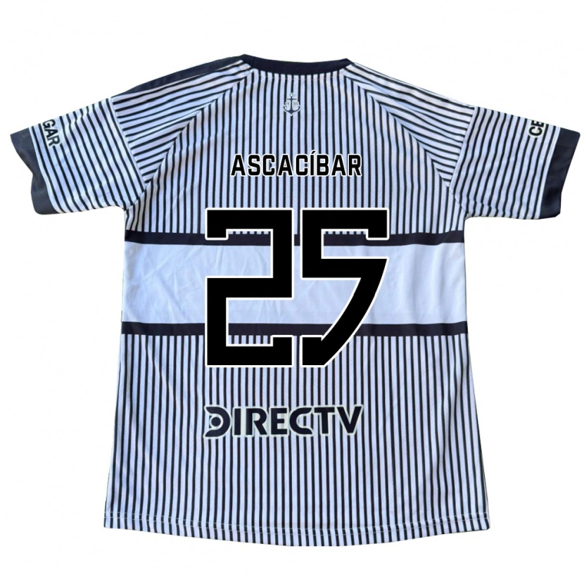 Danxen Mujer Camiseta Santiago Ascacíbar #25 Blanco Negro Amarillo 2ª Equipación 2026/27 La Camisa