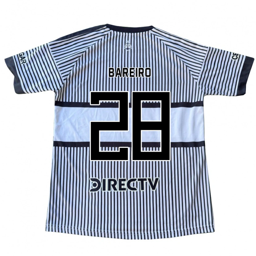 Danxen Mujer Camiseta Adam Bareiro #28 Blanco Negro Amarillo 2ª Equipación 2026/27 La Camisa