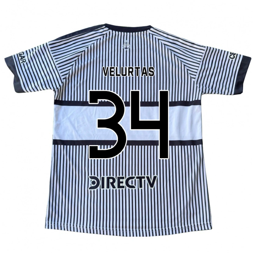 Danxen Mujer Camiseta Pedro Velurtas #34 Blanco Negro Amarillo 2ª Equipación 2026/27 La Camisa
