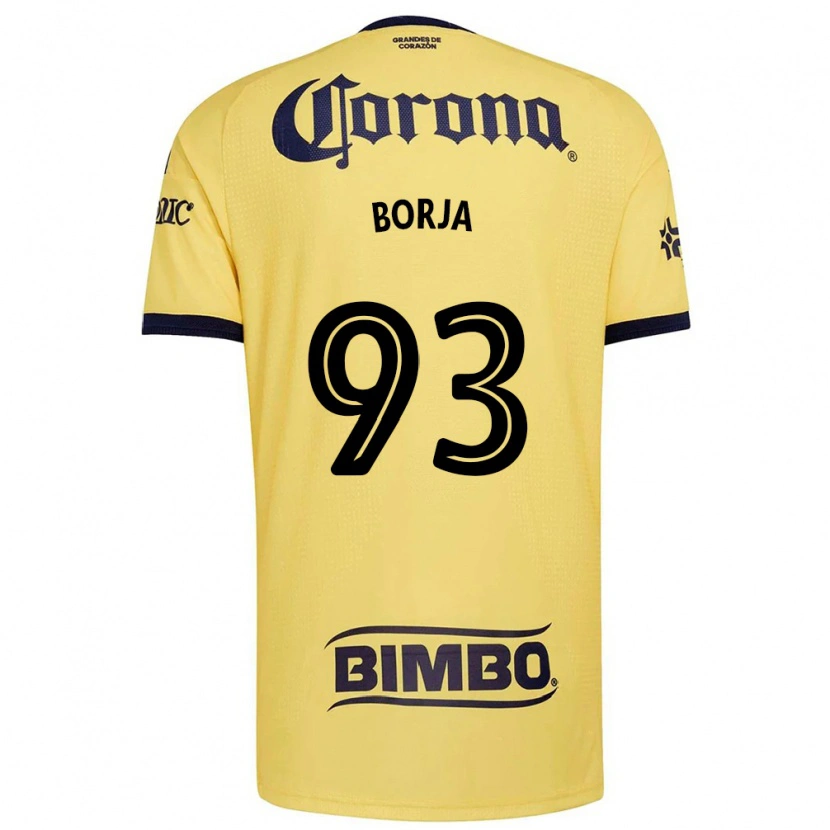Danxen Mujer Camiseta Miguel Borja #93 Amarillo Rojo Negro 1ª Equipación 2026/27 La Camisa