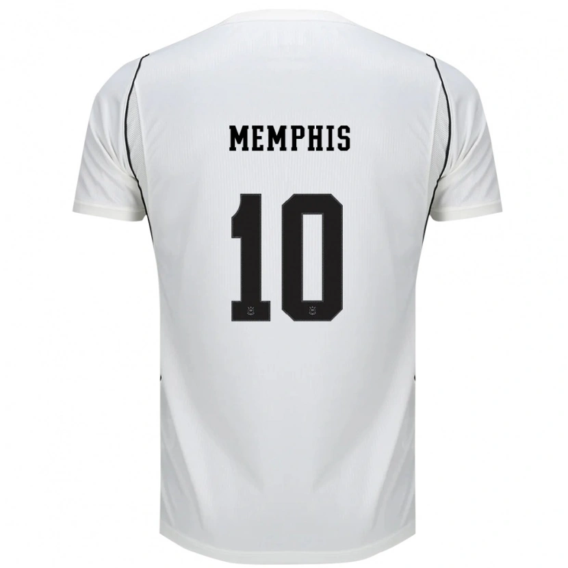 Danxen Mujer Camiseta Memphis Depay #10 Blanco Negro Rojo 1ª Equipación 2026/27 La Camisa
