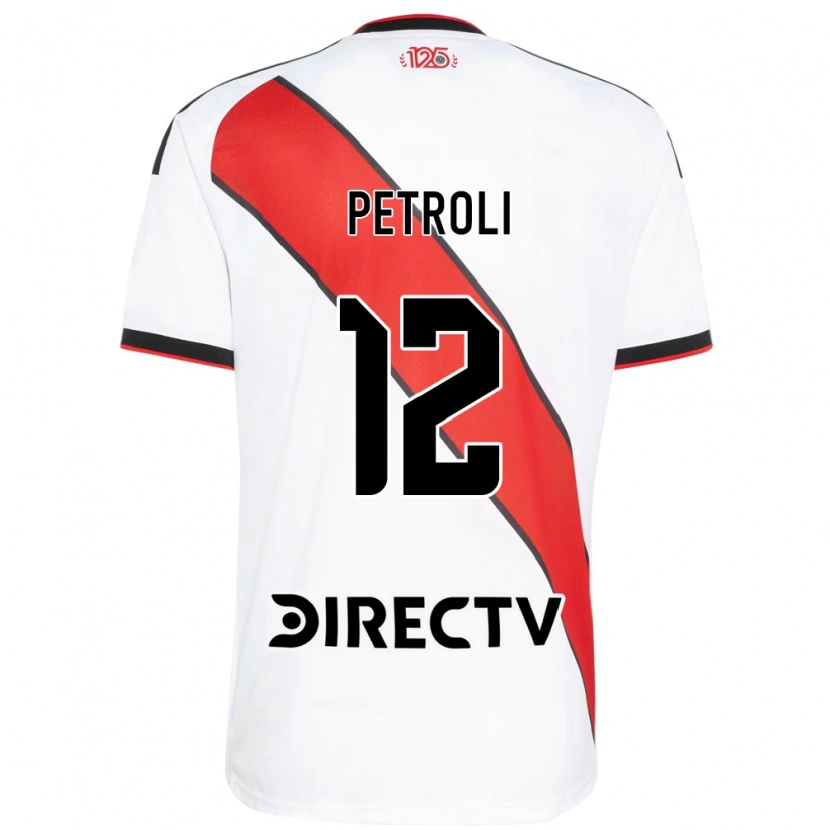 Danxen Niño Camiseta Franco Petroli #12 Rojo Blanco Negro 1ª Equipación 2026/27 La Camisa