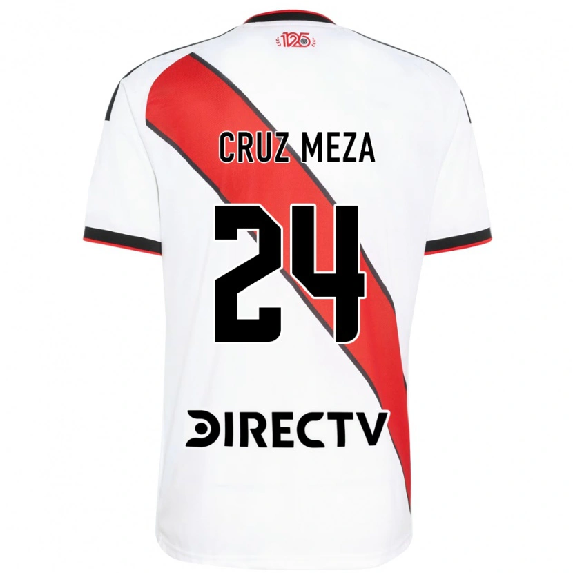 Danxen Niño Camiseta Juan Cruz Meza #24 Rojo Blanco Negro 1ª Equipación 2026/27 La Camisa
