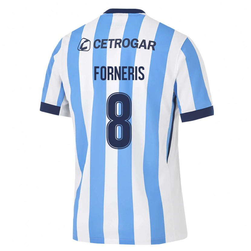 Danxen Niño Camiseta Alan Forneris #8 Azul Claro Blanco Negro 1ª Equipación 2026/27 La Camisa