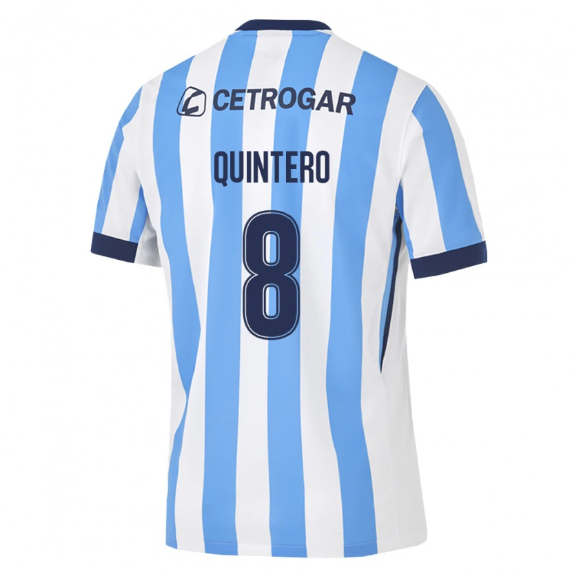 Danxen Niño Camiseta Juan Fernando Quintero #8 Azul Claro Blanco Negro 1ª Equipación 2026/27 La Camisa
